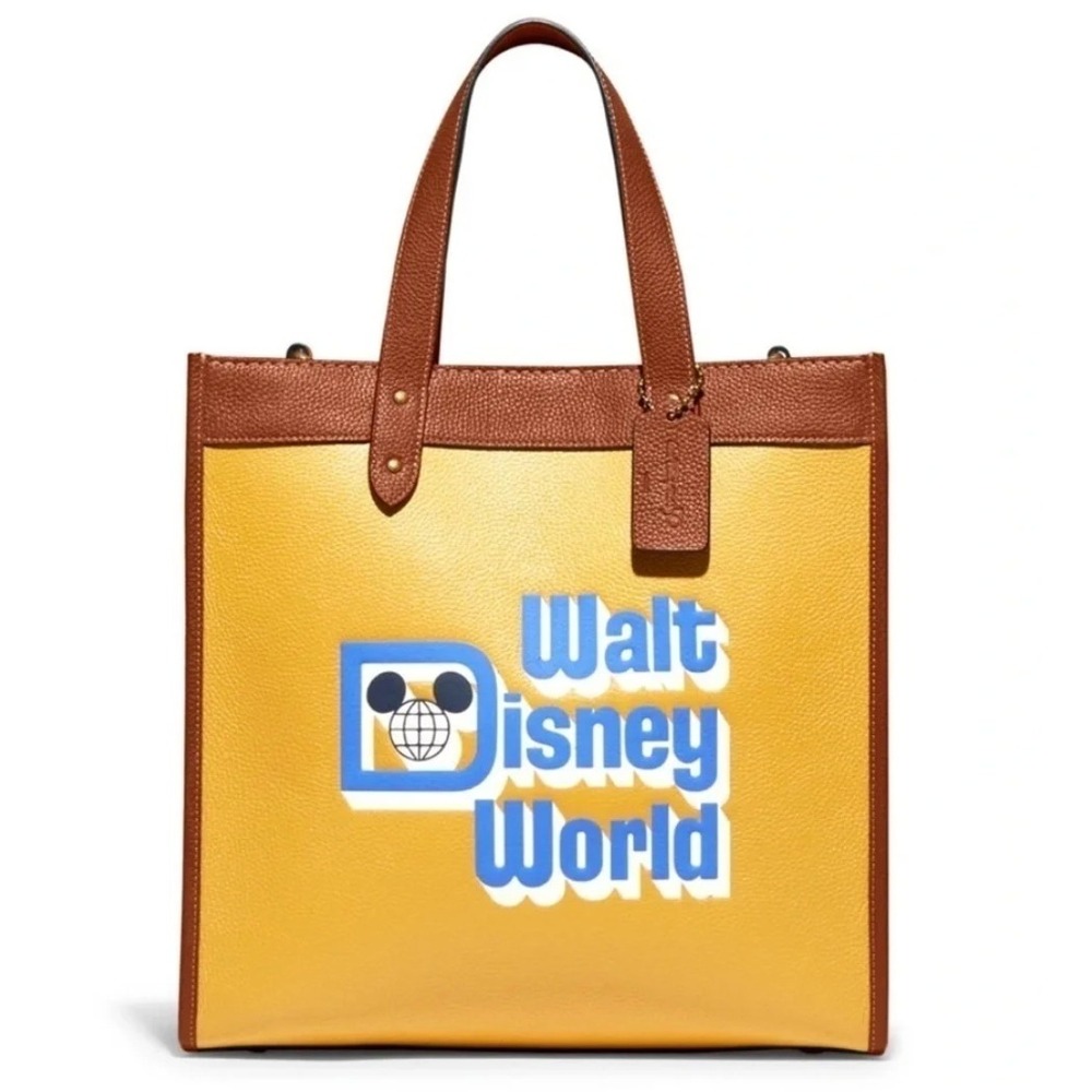 Coach x Disney Field Tote Bag w/ Walt Disney World Motif - Honeycomb Multi - Picture 2 of 11